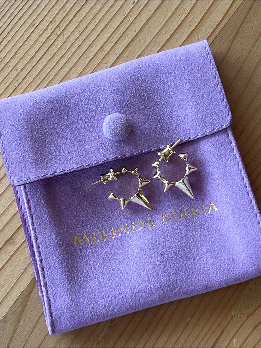 Melinda María Gabriella Spiked Hoop Earrings